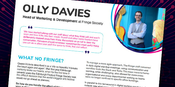 Case study thumbnail for Olly Davis - Fringe Society