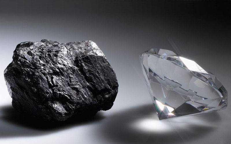 Coal and diamond