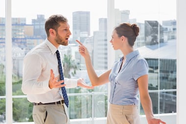Colleagues challenging each other