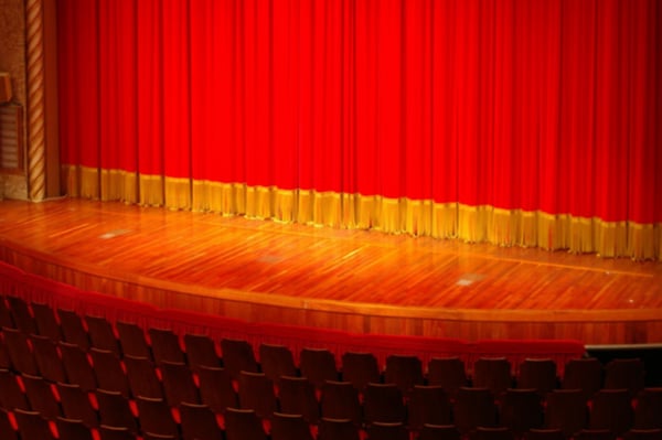 theatre stage and curtains