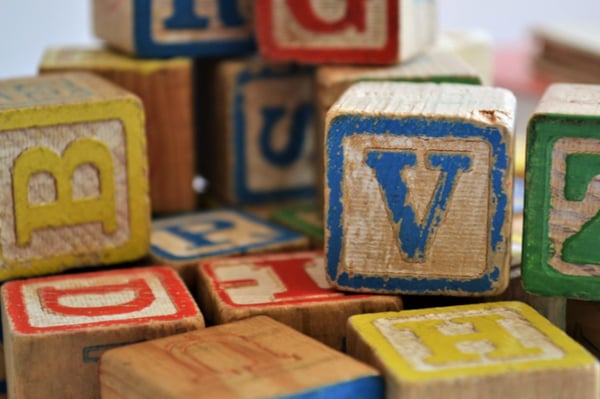 wooden letter blocks