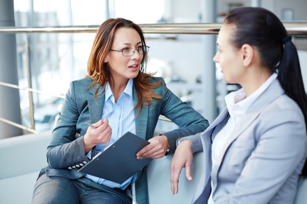 Two women having a meeting