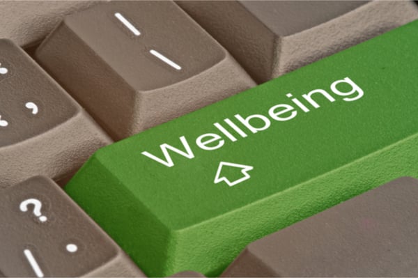 key with the inscription wellbeing