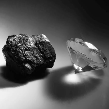 rock and diamond
