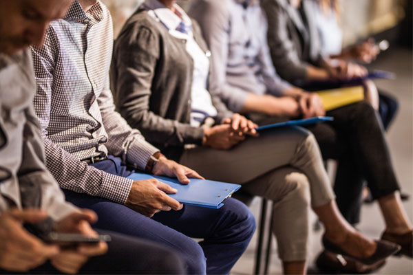 Audience taking notes