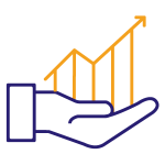 Hand holding graph