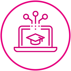 Apprenticeship-Solutions Laptop with Mortarboard Icon
