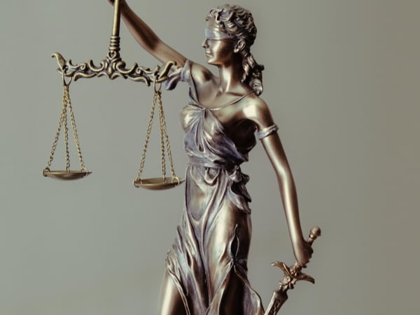 Statue of Lady Justice with her Scales