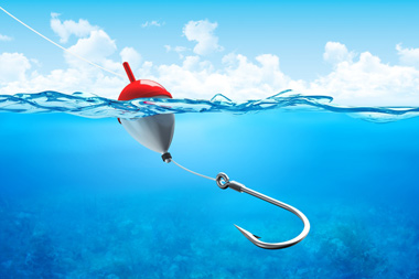 fishing hook in sea