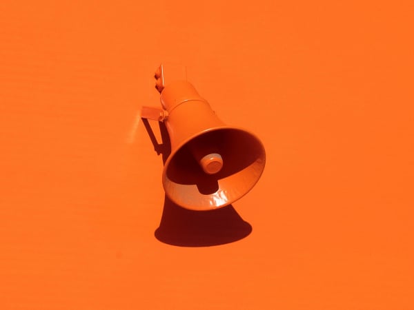 Orange megaphone