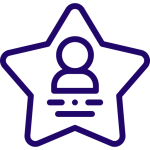 icon-star-person-talent Star with person's profile icon in