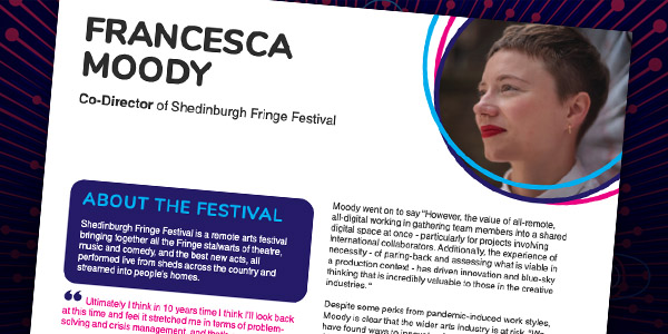 Case study thumbnail for Francesca Moody - Shedinburgh Fringe Festival