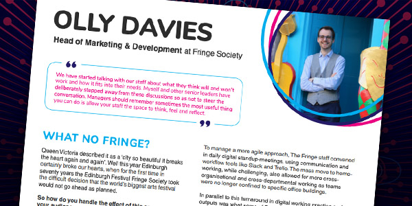 Case study thumbnail for Olly Davis - Fringe Society