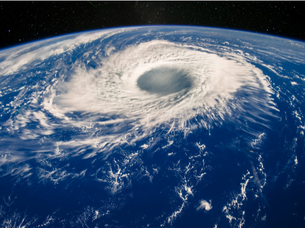 Satellite picture of a storm from above