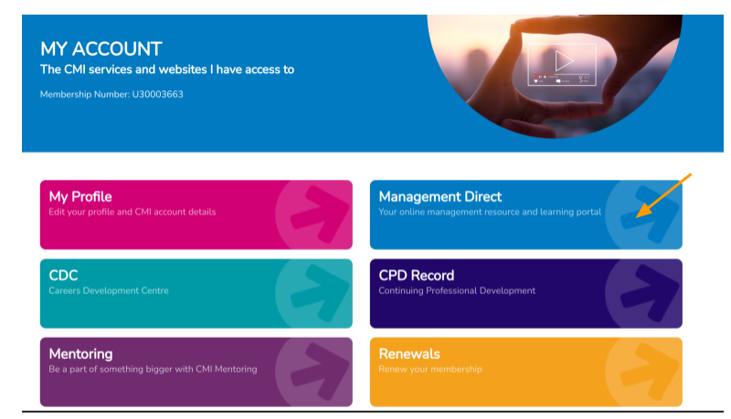 Image of management direct page 