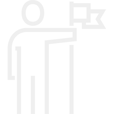 icon representing a person with a flag