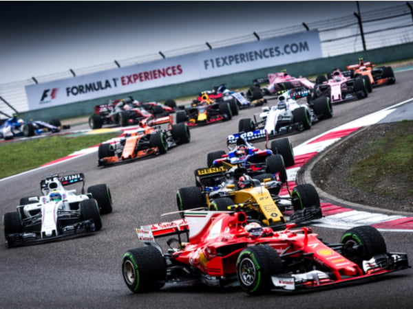An image of cars in a Formula One race