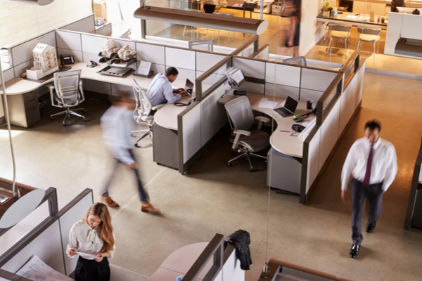 A busy open plan office