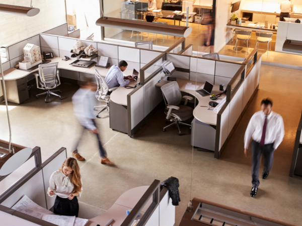 A busy open plan office