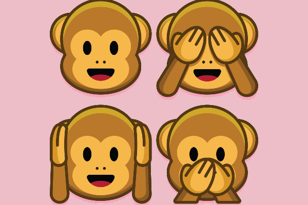 Emoji monkeys: speak, hear and see no evil