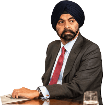 An image of Ajay Banga, executive chairman of Mastercard from 2008 to 2021 at a conference