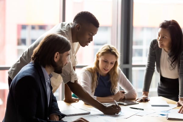 A group of colleagues working