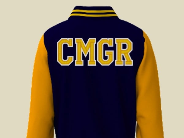 CMgr varsity jacket