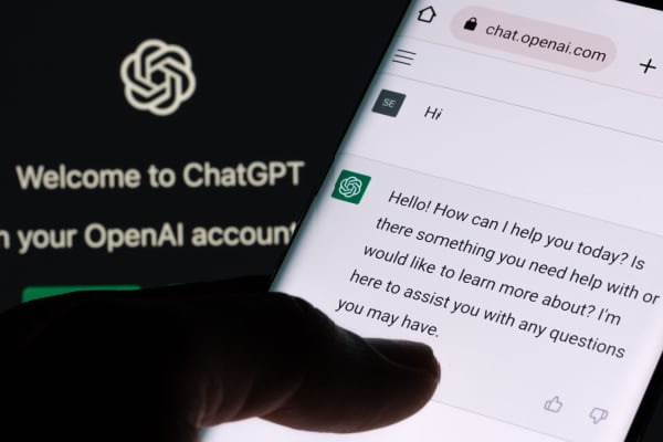Image of someone using Chat GPT on a mobile phone