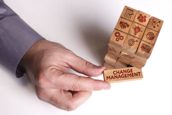 Blocks representing change in management trends