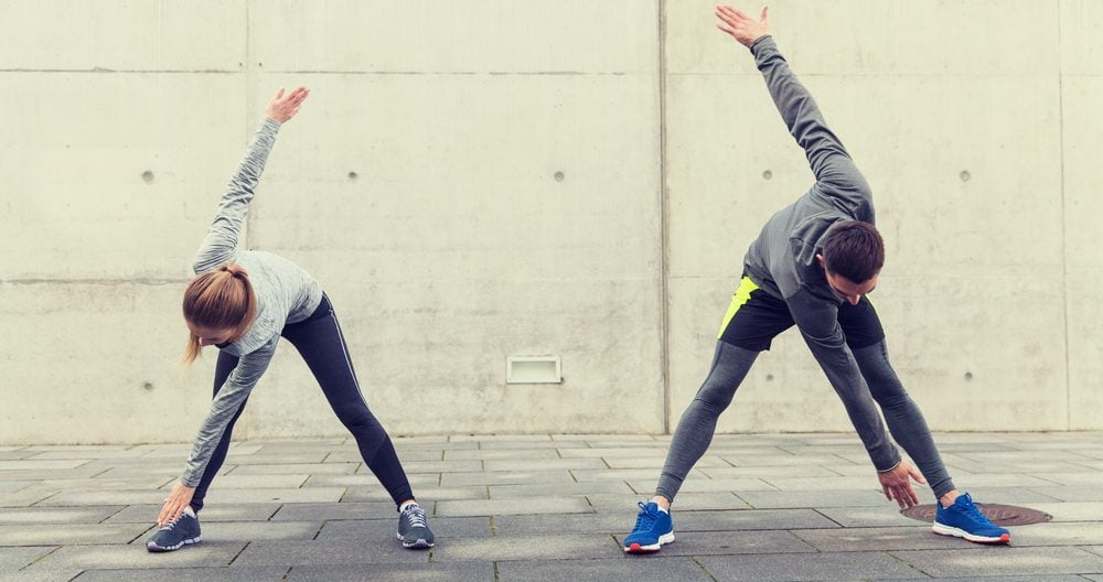 People stretching, flexible concept