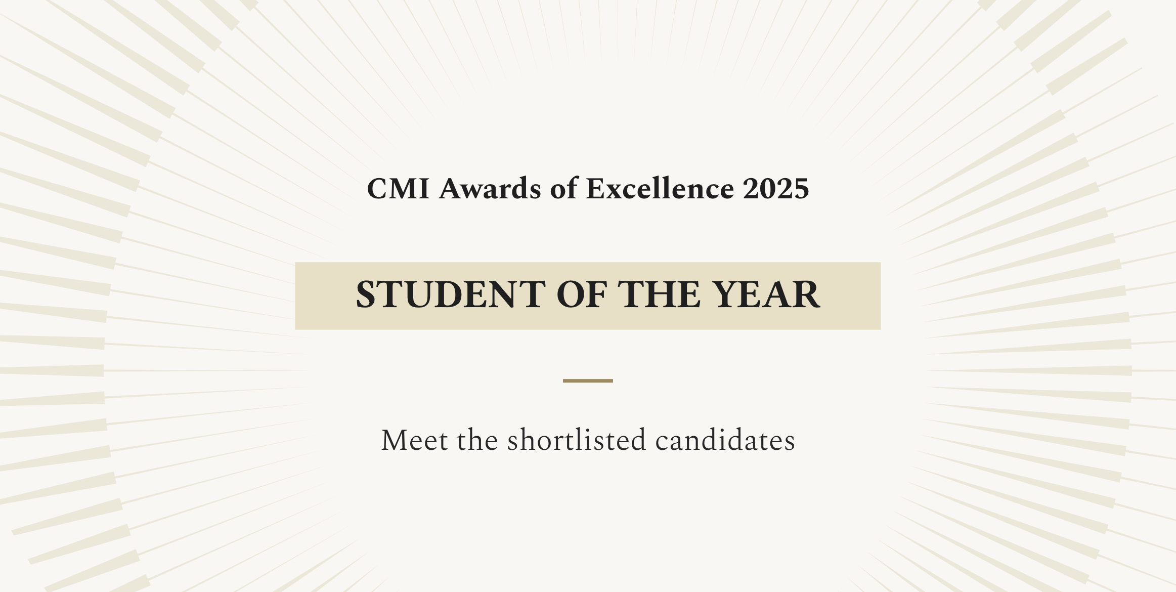 CMI Student of the Year creative