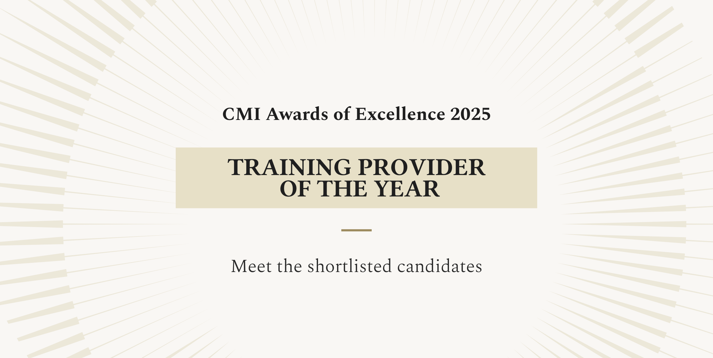 Training provider of the year graphic