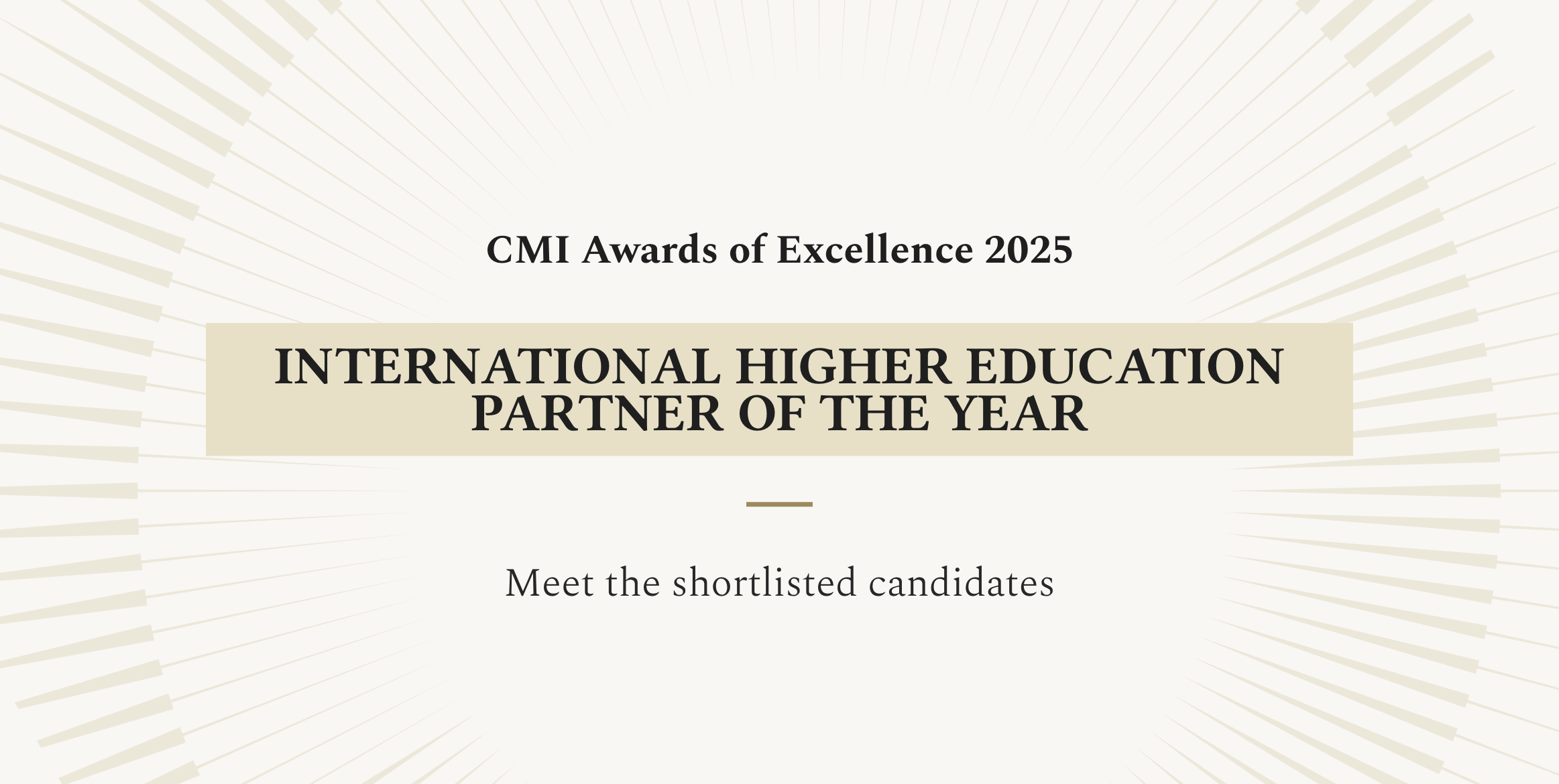International Higher Education Partner of the Year graphic