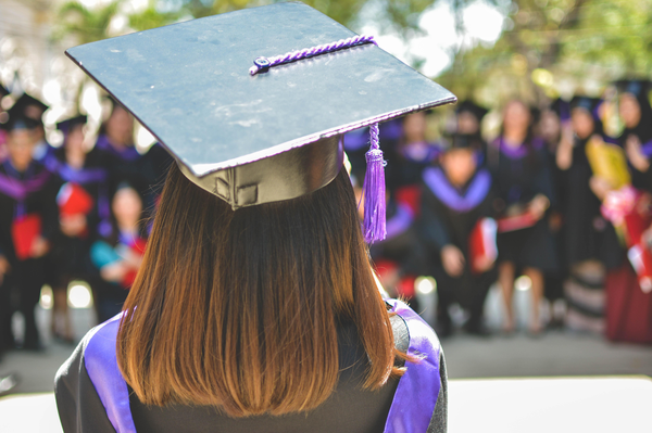 Girl graduating