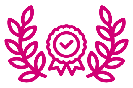 icon showing a laurel wreath around a rosette